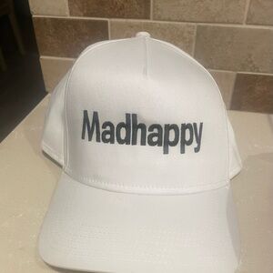 Madhappy White Cap with Black Logo